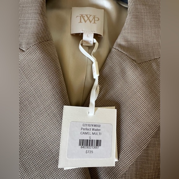NWT $725 TWP Cropped Waiter Blazer Camel Multi on Garmentory, Size